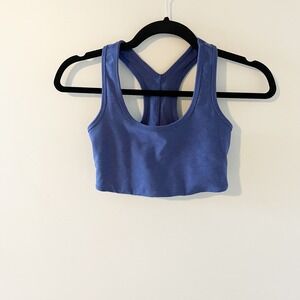 Beyond Yoga spacedye Blue Racerback Crop Tank Top Sport Bra Size XS Made in USA